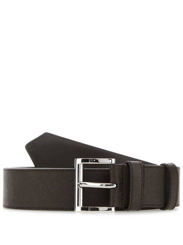 Saffiano Leather Belt Brown - PRADA - BALAAN 2