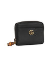 Women’s Bamboo Double G Card Wallet Black - GUCCI - BALAAN 3