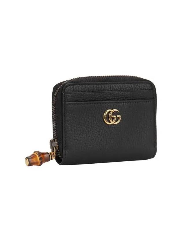 Women’s Bamboo Double G Card Wallet Black - GUCCI - BALAAN 3