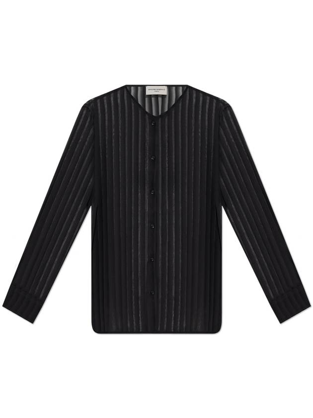 Officine Generale Shirt With Stripe Pattern, Women's, Black - OFFICINE GENERALE - BALAAN 1