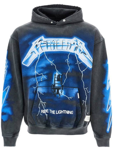 vintage gray cotton hoodie metallica ride the lightning - REPRESENT - BALAAN 1