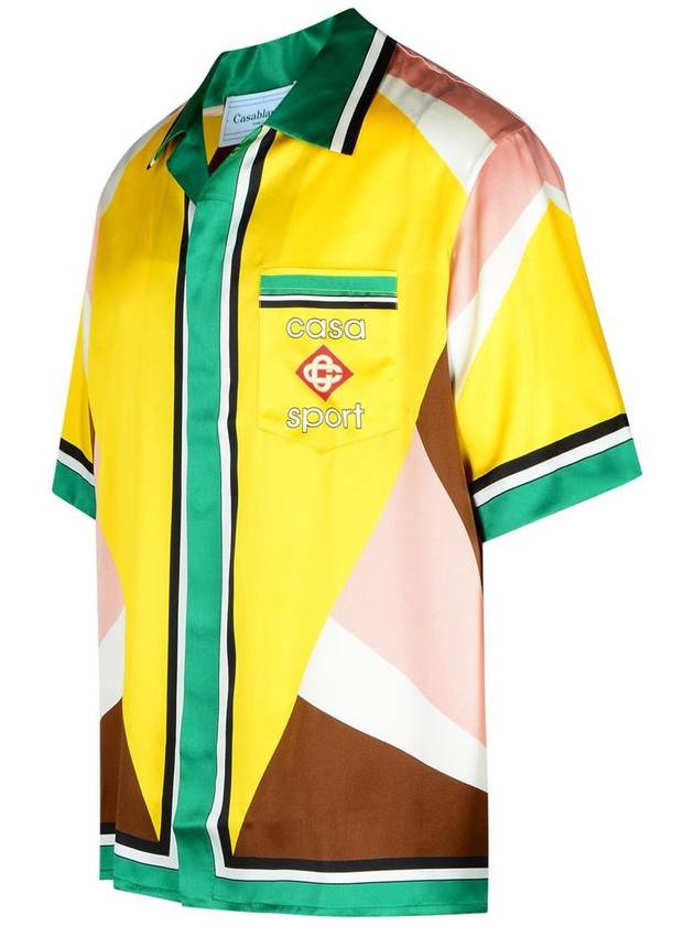 Casablanca 'Geometric' Multicolor Silk Shirt - CASABLANCA - BALAAN 2