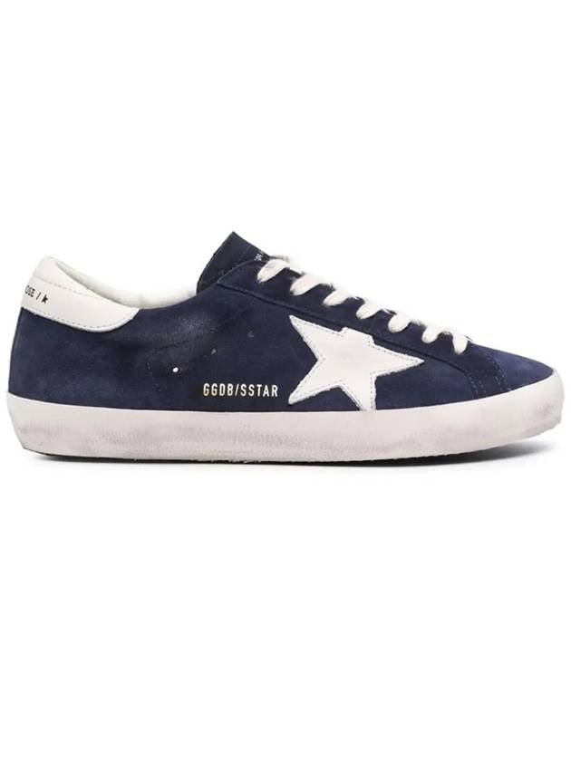 Superstar Suede Low Top Sneakers Navy - GOLDEN GOOSE - BALAAN 3