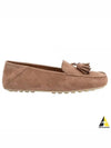 Dot Sole Suede Loafers Cashew Butter - LORO PIANA - BALAAN 2