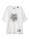 Cat Print Short Sleeve T-Shirt White - MIHARA YASUHIRO - BALAAN 2