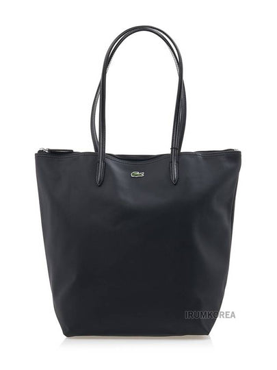 Logo Medium Vertical Tote Bag Black - LACOSTE - BALAAN 2