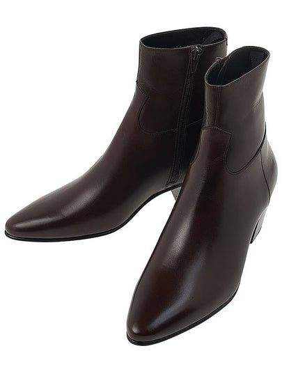 Jacno Zipped Calfskin Ankle Boots Oak - CELINE - BALAAN 2