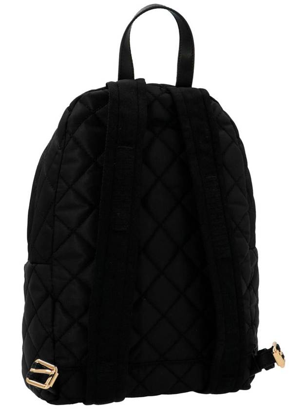 Logo Quilting Backpack Black - MOSCHINO - BALAAN 3