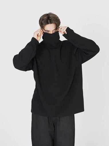 Wide Polar Neck Knit Top Black - CHANCE'S NOI - BALAAN 1