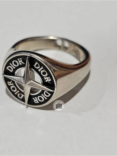 Stone Island Signet Ring Black Silver - DIOR - BALAAN 2