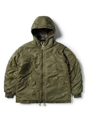 U Reversible Nylon Flight Parka AMI Army Green - ARIES - BALAAN 1