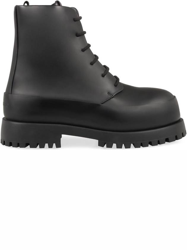 24 ss Rubberized Leather Combat Boots FERRAGAMO 0219840766278 005NE B0230567038 - SALVATORE FERRAGAMO - BALAAN 3