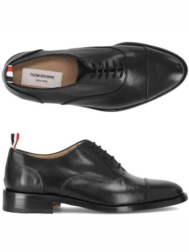 Vitello Caprether Cap Toe Oxford Black - THOM BROWNE - BALAAN 2