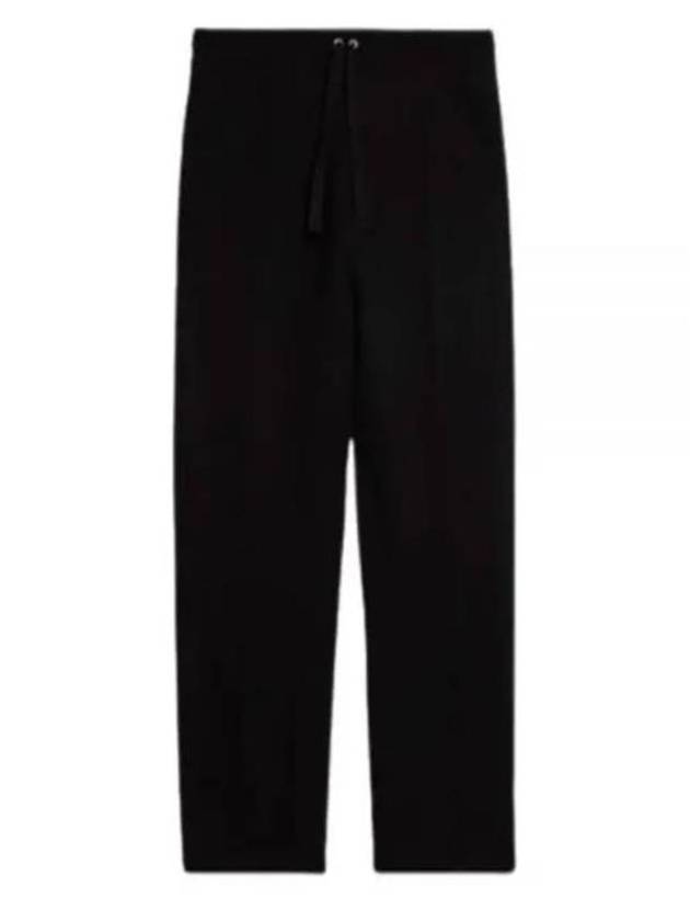 Elastic Waist Viscose Wool Straight Pants Black - AMI - BALAAN 2