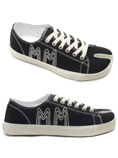 MM Tabi Canvas Low Top Sneakers Black - MAISON MARGIELA - BALAAN 2