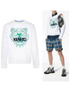 Tiger Embroidered Logo Sweatshirt  White Green - KENZO - BALAAN 2