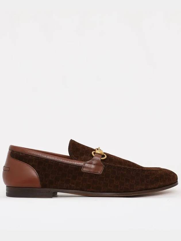 Jordan JORDAAN Square G Suede Loafers Brown - GUCCI - BALAAN.