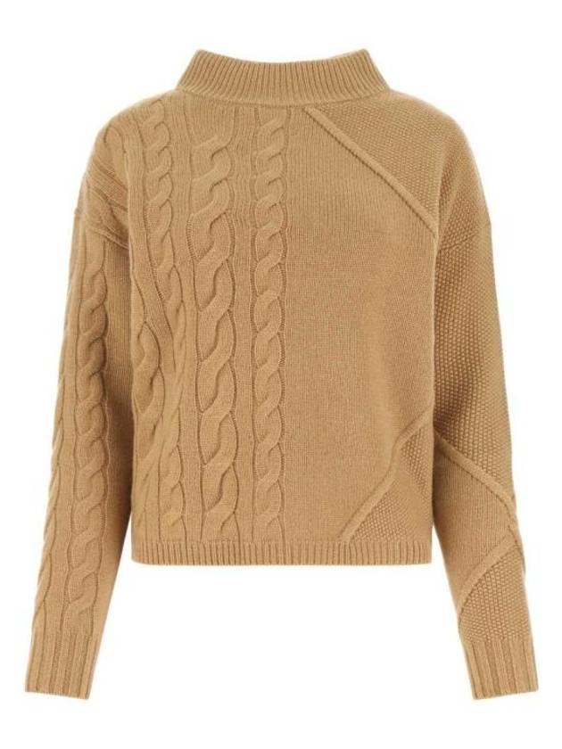 Accordo Cashmere Wool Knit Top Beige - MAX MARA - BALAAN 2