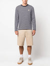 Fox Head Patch Regular Marin Long Sleeve T Shirt Navy Stripes - MAISON KITSUNE - BALAAN 4