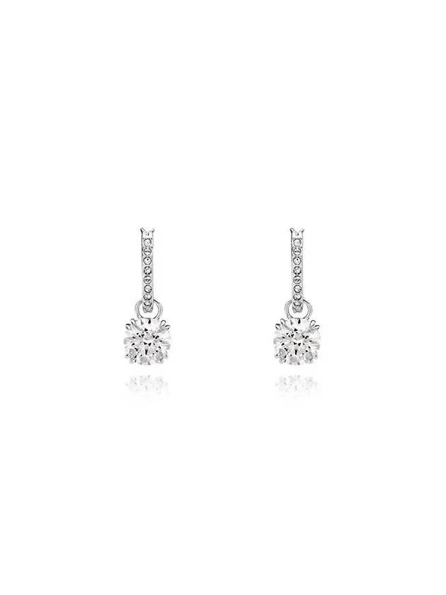 Constella Crystal Drop Earrings White Silver - SWAROVSKI - BALAAN 2