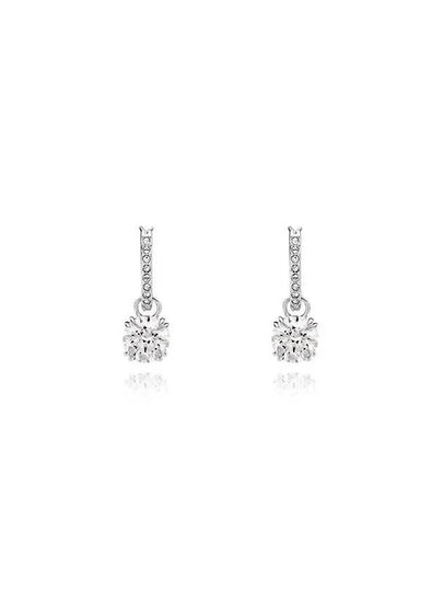 Constella Crystal Drop Earrings White Silver - SWAROVSKI - BALAAN 2