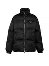 Medium-Length Re-Nylon Reversible Down Padded Jacket Black - PRADA - BALAAN 2