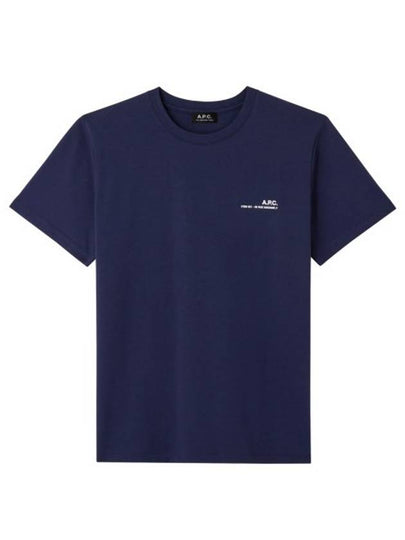 Men's Item Logo Short Sleeve T-Shirt Navy - A.P.C. - BALAAN 2