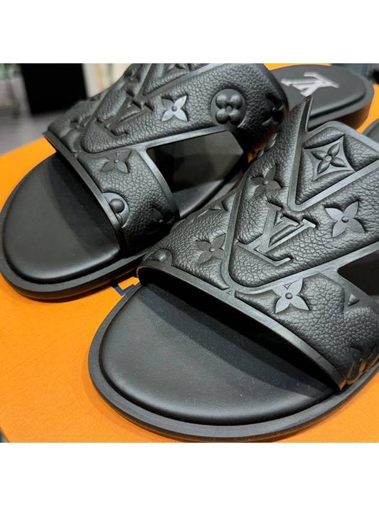 Sandals Monogram Leather Black Mules - LOUIS VUITTON - BALAAN 2