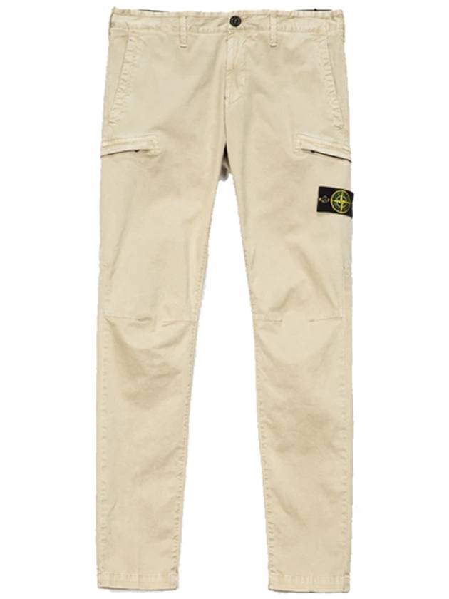 Men's Waffen Cargo Slim Straight Pants Beige - STONE ISLAND - BALAAN 2