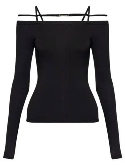 Women's Sierra Signature Long Sleeve T-Shirt Black - JACQUEMUS - BALAAN 2