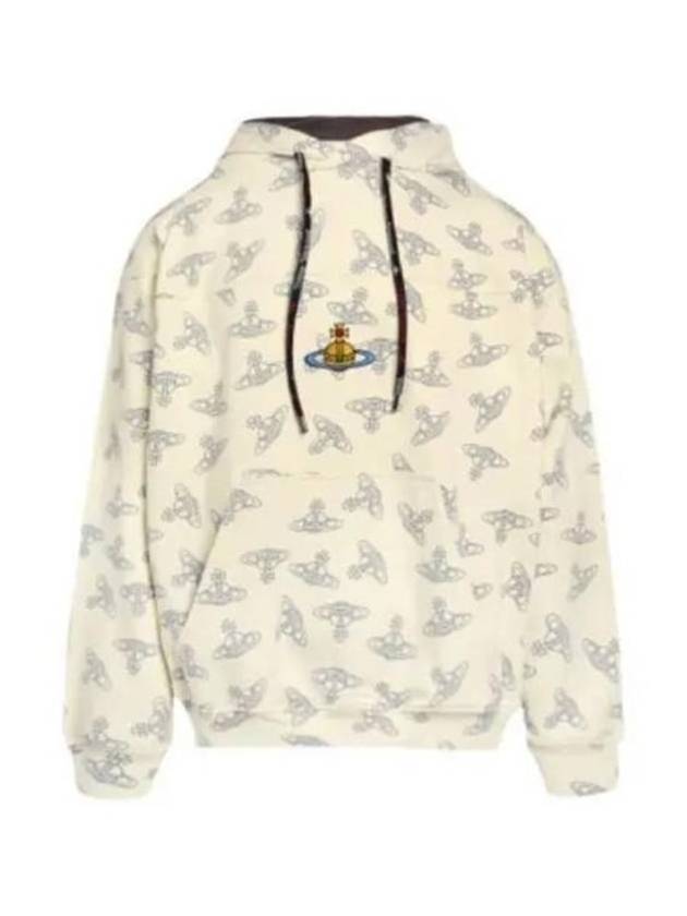 Fresh Allover Logo Print Hoodie Cream - VIVIENNE WESTWOOD - BALAAN 2