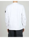 Cotton Fleece Crewneck Sweatshirt White - STONE ISLAND - BALAAN 3