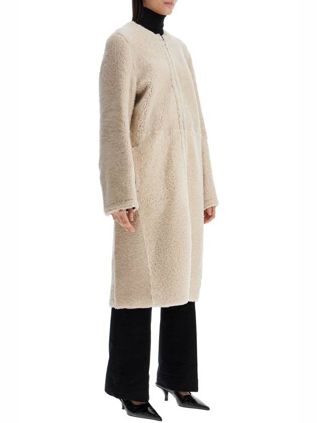 beige shearling coat with zip - TOTEME - BALAAN 2