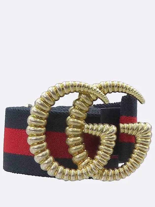 524101 GG Gold Marmont Three Stripes Banding Women s Belt Size 90 - GUCCI - BALAAN 1