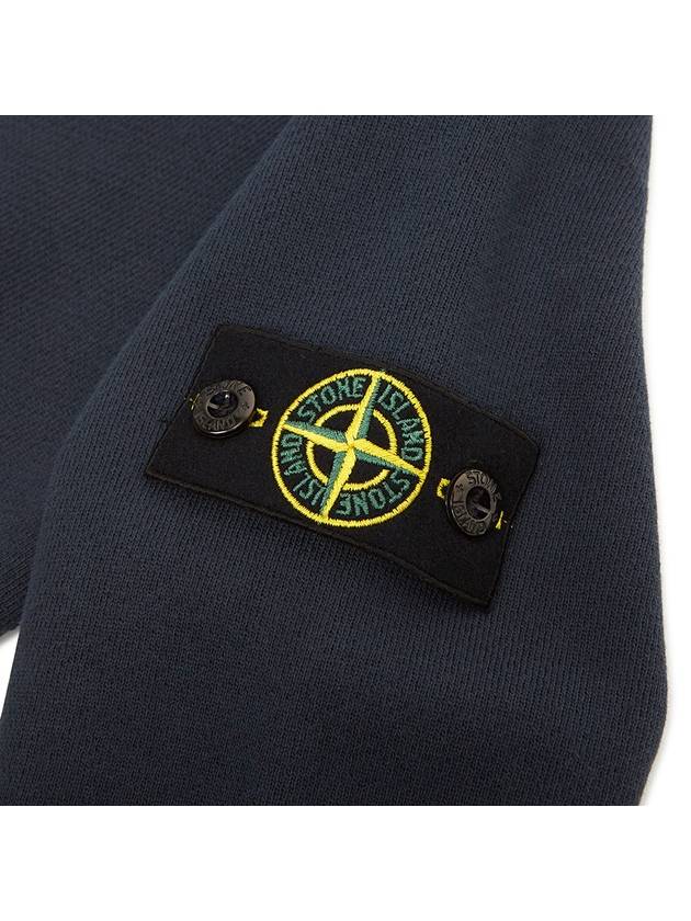 Kids Garment Dyed Old Effect Diagonal Cotton Fleece Sweatshirt Navy - STONE ISLAND - BALAAN 5