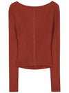 Cashmere Cut Out Ballerina Sweater Orange Brown - MSKN2ND - BALAAN 4
