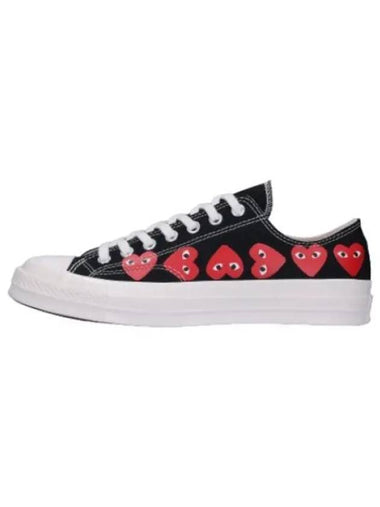 Converse Chuck Multi Heart Low Top Sneakers Black - COMME DES GARCONS PLAY - BALAAN 1