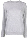 round neck knit top gray - BRUNELLO CUCINELLI - BALAAN.