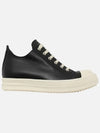 Calfskin Low Top Sneakers Black - RICK OWENS - BALAAN 3