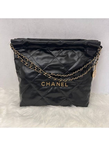 Women s 22 Bag Small Leather Shoulder Chain Crossbag Black lux2410 - CHANEL - BALAAN 1