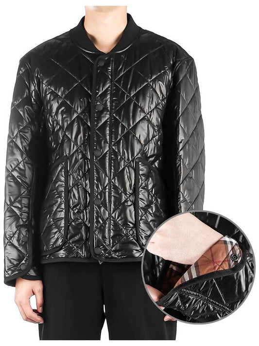 Diamond Quilted Boomer Jacket Black - BURBERRY - BALAAN.