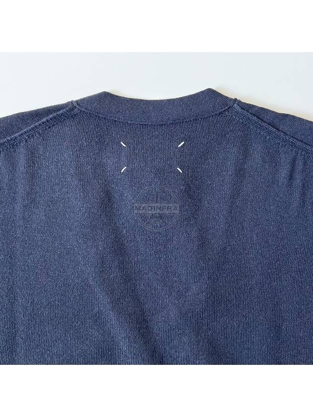 Cashmere Back Stitch Cardigan Navy - MAISON MARGIELA - BALAAN 8