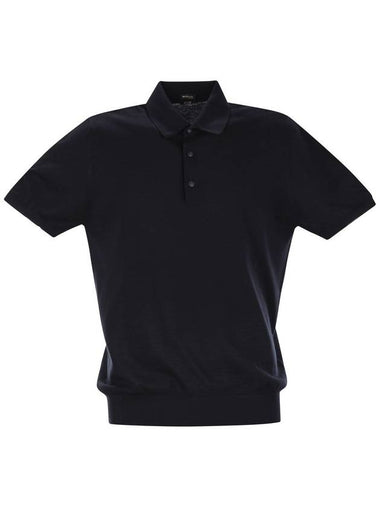 Short-sleeved cotton polo shirt - KITON - BALAAN 1