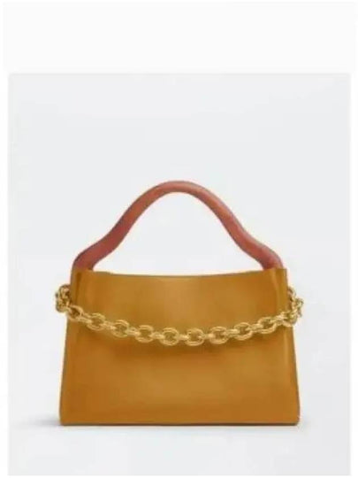 Mount Small Leather Tote Bag Yellow - BOTTEGA VENETA - BALAAN 2