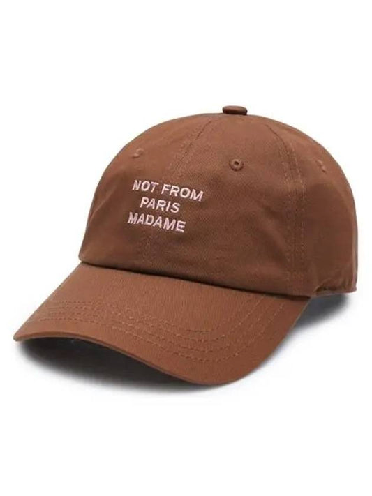 Drold Monsieur La Casquette Slogan Ball Cap Brown CP100 CO027 BN - DROLE DE MONSIEUR - BALAAN 2