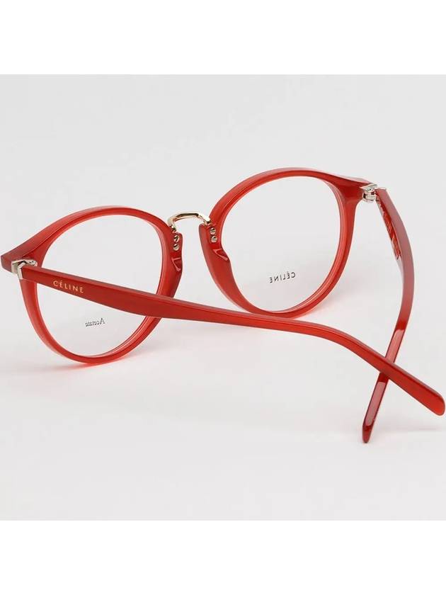 Glasses frame CL41406 SQ1 round horn rim red - CELINE - BALAAN 4