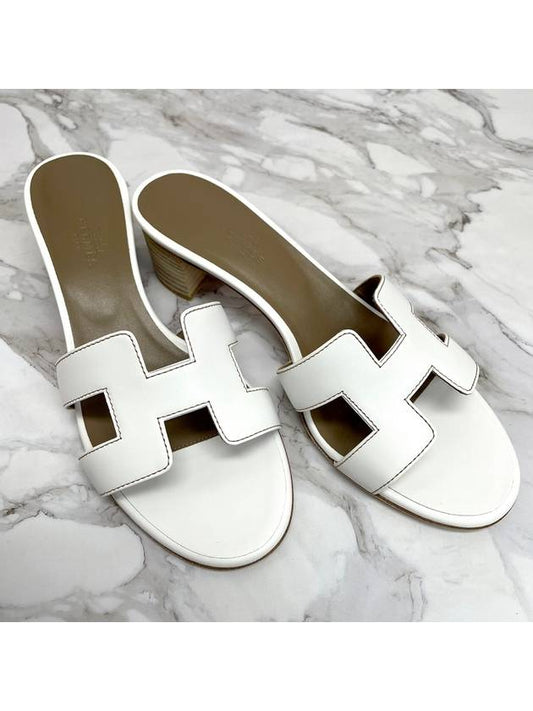 Oasis Sandals White 38 H071002Z - HERMES - BALAAN 2