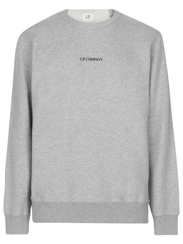 Light Fleece Small Logo Sweatshirt Grey - CP COMPANY - BALAAN 1