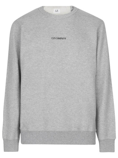 Light Fleece Small Logo Sweatshirt Grey - CP COMPANY - BALAAN 1