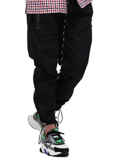 Shell Drawstring Cotton Track Pants Black - REPRESENT - BALAAN 1